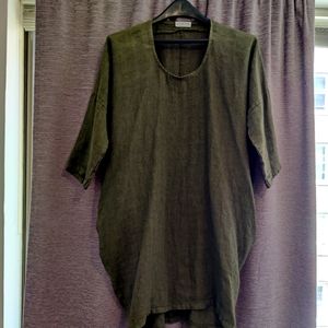 Giuseppa Collection olive green oversized shirtdress. One size fits most